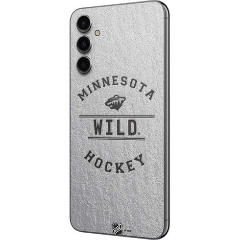 NHL Minnesota Wild Black Text Galaxy A14 5G Skin