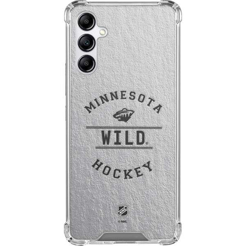 NHL Minnesota Wild Black Text Galaxy A15 5G Clear Case