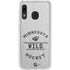 NHL Minnesota Wild Black Text Galaxy A20 Clear Case