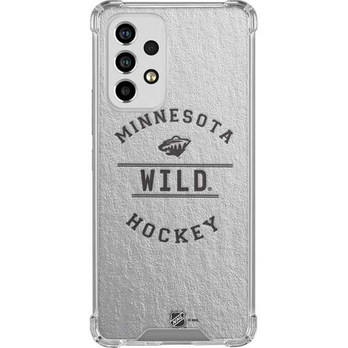 NHL Minnesota Wild Black Text Galaxy A33 5G Clear Case