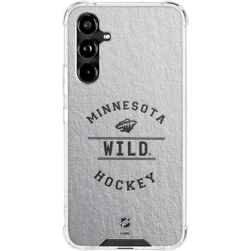 NHL Minnesota Wild Black Text Galaxy A54 5G Clear Case