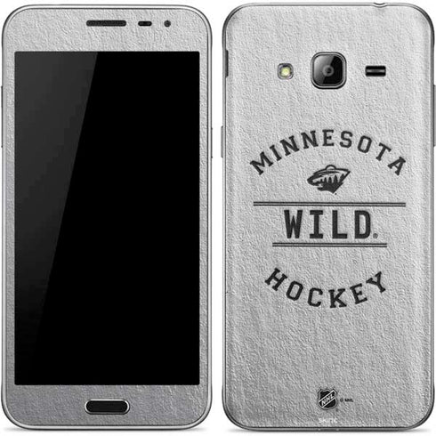 NHL Minnesota Wild Black Text Galaxy J3 Skin