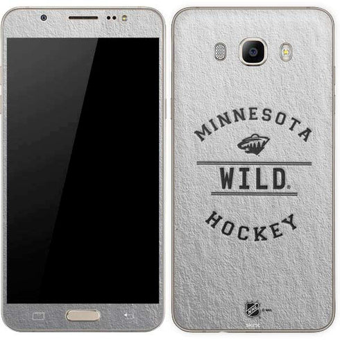 NHL Minnesota Wild Black Text Galaxy J7 Skin