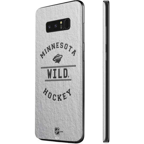 NHL Minnesota Wild Black Text Galaxy Note 8 Skin