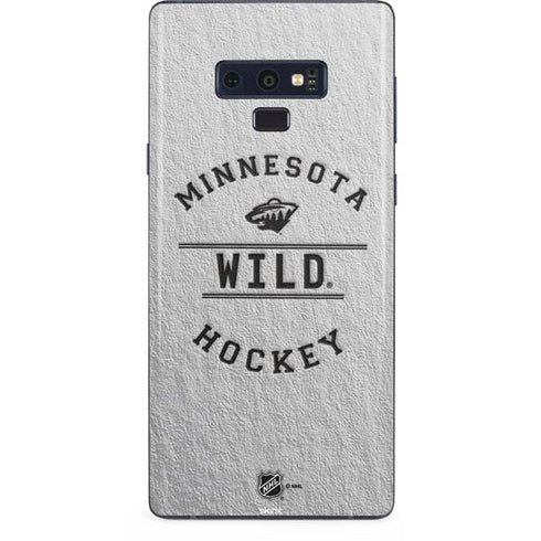 NHL Minnesota Wild Black Text Galaxy Note 9 Skin