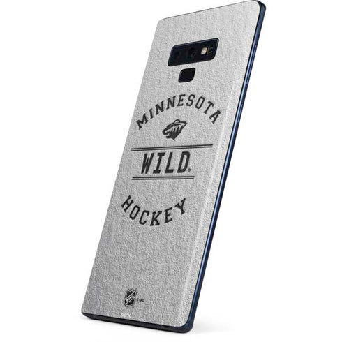 NHL Minnesota Wild Black Text Galaxy Note 9 Skin