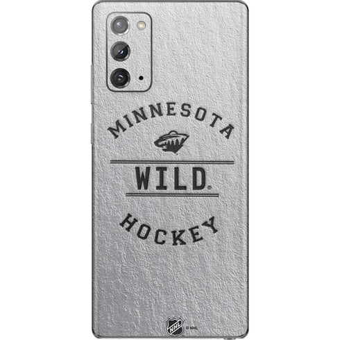 NHL Minnesota Wild Black Text Galaxy Note20 5G Skin