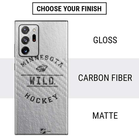 NHL Minnesota Wild Black Text Galaxy Note20 Ultra 5G Skin