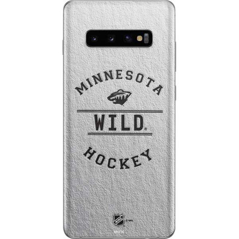 NHL Minnesota Wild Black Text Galaxy S10 Plus Skin