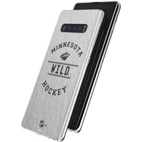 NHL Minnesota Wild Black Text Galaxy S10 Plus Skin