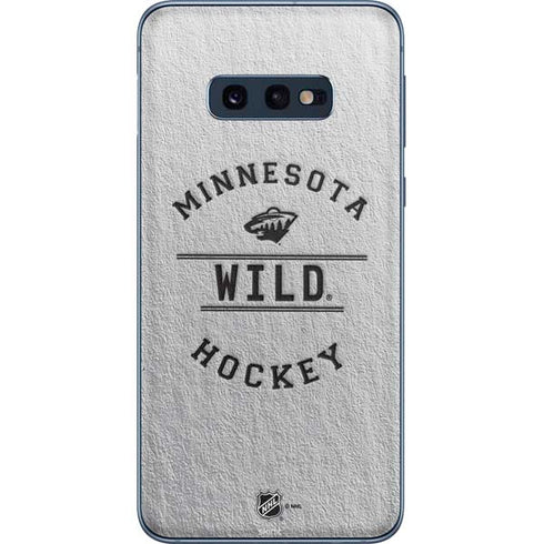 NHL Minnesota Wild Black Text Galaxy S10e Skin