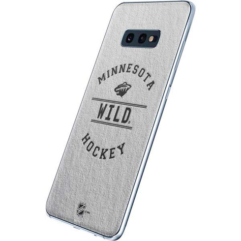 NHL Minnesota Wild Black Text Galaxy S10e Skin