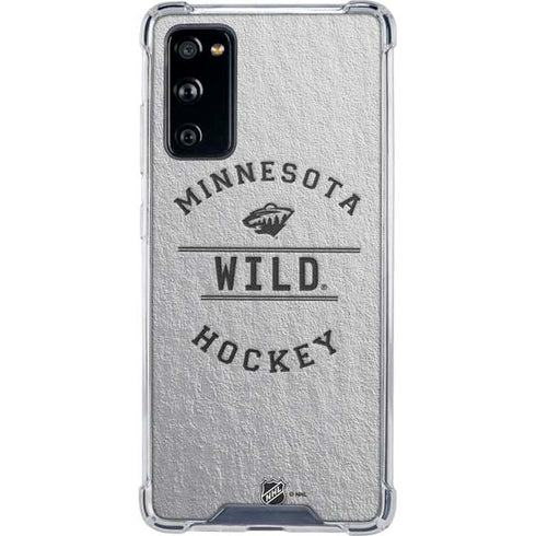 NHL Minnesota Wild Black Text Galaxy S20 FE Clear Case