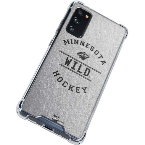 NHL Minnesota Wild Black Text Galaxy S20 FE Clear Case