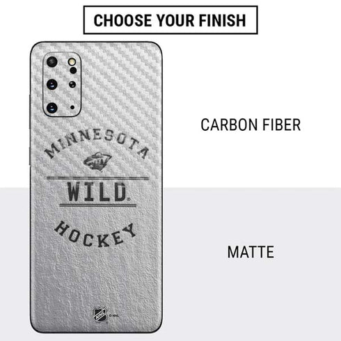 NHL Minnesota Wild Black Text Galaxy S20 Plus Skin