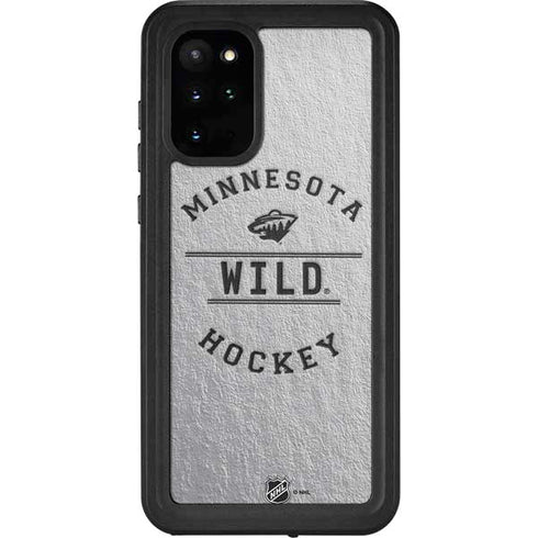 NHL Minnesota Wild Black Text Galaxy S20 Plus Waterproof Case