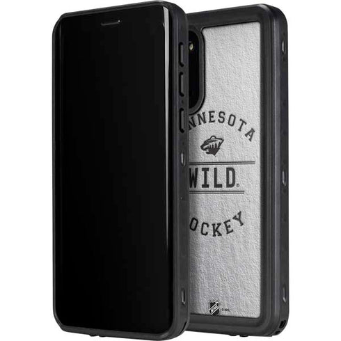 NHL Minnesota Wild Black Text Galaxy S20 Plus Waterproof Case