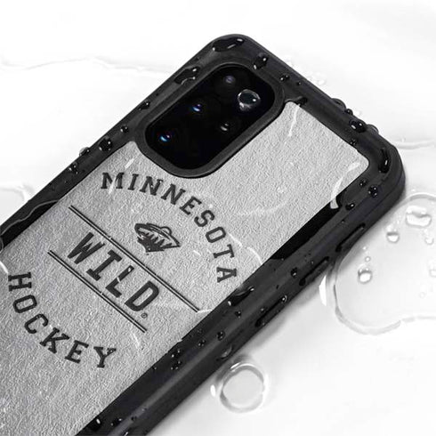 NHL Minnesota Wild Black Text Galaxy S20 Plus Waterproof Case