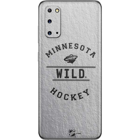 NHL Minnesota Wild Black Text Galaxy S20 Skin