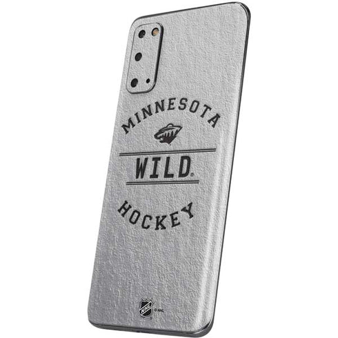 NHL Minnesota Wild Black Text Galaxy S20 Skin