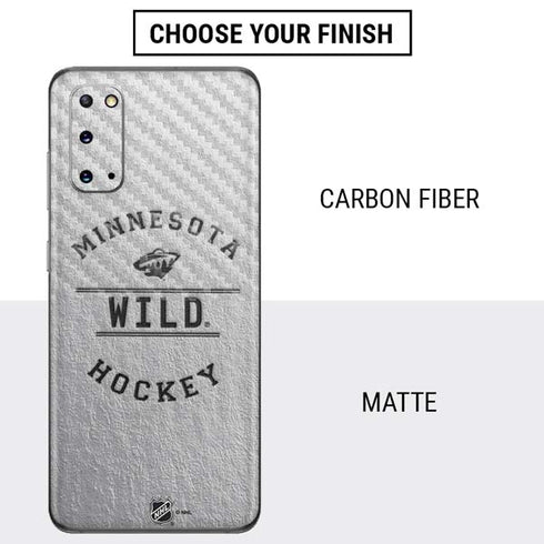 NHL Minnesota Wild Black Text Galaxy S20 Skin