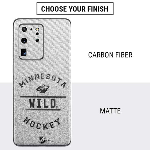 NHL Minnesota Wild Black Text Galaxy S20 Ultra 5G Skin