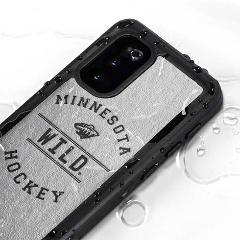 NHL Minnesota Wild Black Text Galaxy S20 Waterproof Case