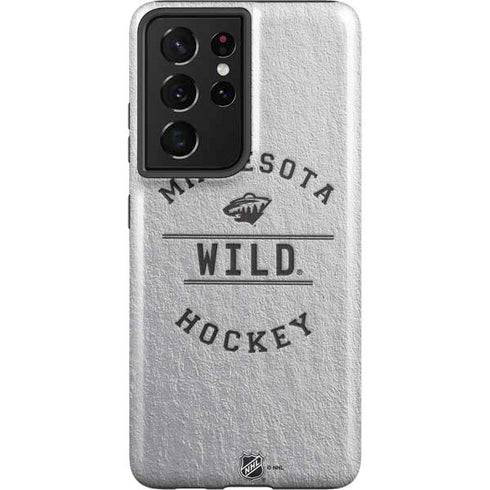 NHL Minnesota Wild Black Text Galaxy S21 Ultra 5G Pro Case