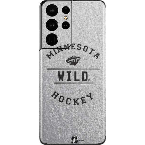 NHL Minnesota Wild Black Text Galaxy S21 Ultra 5G Skin