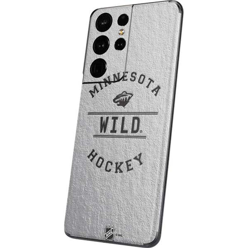 NHL Minnesota Wild Black Text Galaxy S21 Ultra 5G Skin