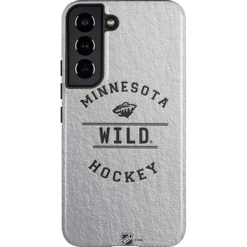 NHL Minnesota Wild Black Text Galaxy S22 Pro Case