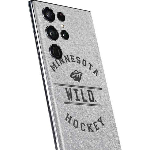 NHL Minnesota Wild Black Text Galaxy S22 Ultra Skin