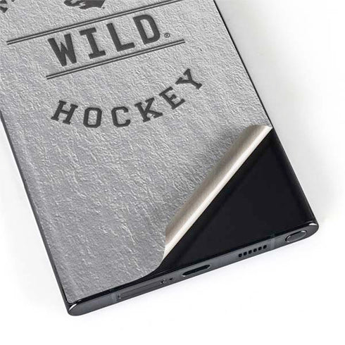 NHL Minnesota Wild Black Text Galaxy S22 Ultra Skin