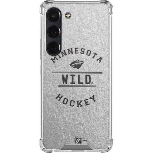 NHL Minnesota Wild Black Text Galaxy S23 Clear Case