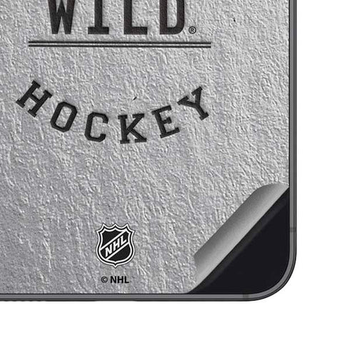 NHL Minnesota Wild Black Text Galaxy S23 FE Skin