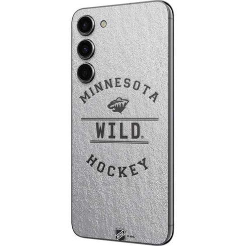 NHL Minnesota Wild Black Text Galaxy S23 Plus Skin