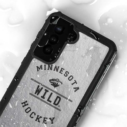 NHL Minnesota Wild Black Text Galaxy S23 Plus Waterproof Case