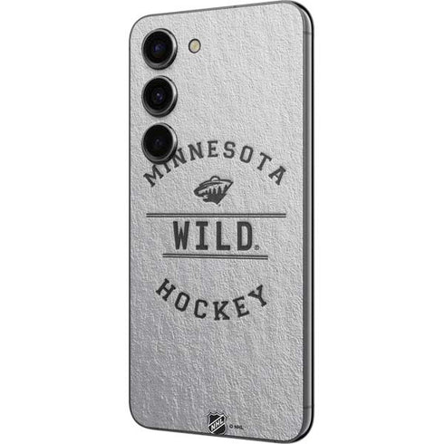 NHL Minnesota Wild Black Text Galaxy S23 Skin