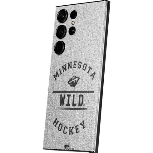 NHL Minnesota Wild Black Text Galaxy S23 Ultra Skin