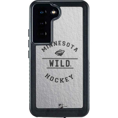 NHL Minnesota Wild Black Text Galaxy S23 Waterproof Case