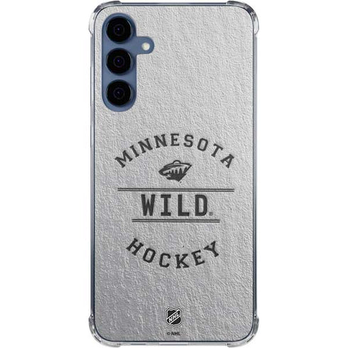 NHL Minnesota Wild Black Text Galaxy S24 Clear Case