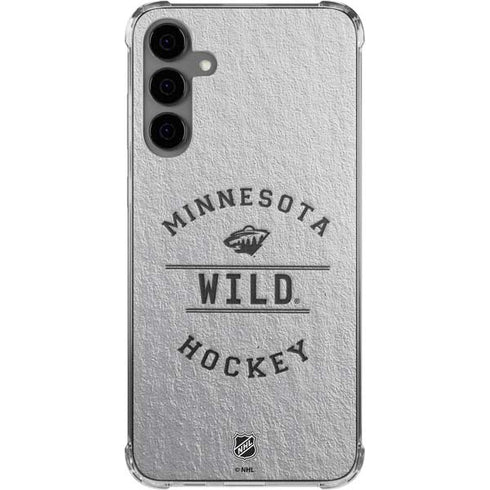 NHL Minnesota Wild Black Text Galaxy S24 Plus Clear Case