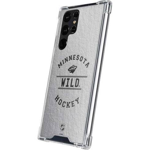 NHL Minnesota Wild Black Text Galaxy S24 Ultra Clear Case