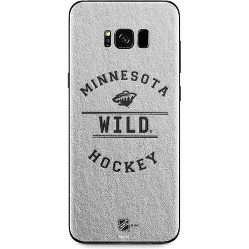 NHL Minnesota Wild Black Text Galaxy S8 Plus Skin