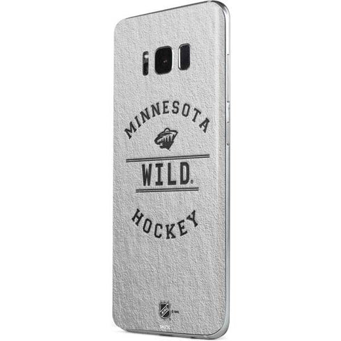 NHL Minnesota Wild Black Text Galaxy S8 Skin