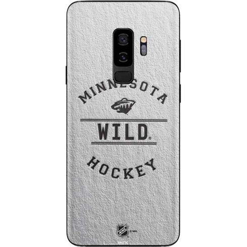 NHL Minnesota Wild Black Text Galaxy S9 Plus Skin