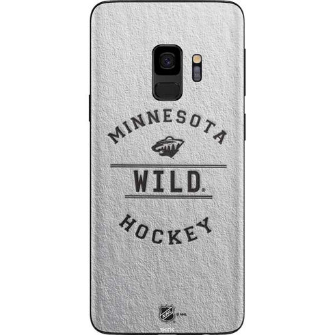 NHL Minnesota Wild Black Text Galaxy S9 Skin