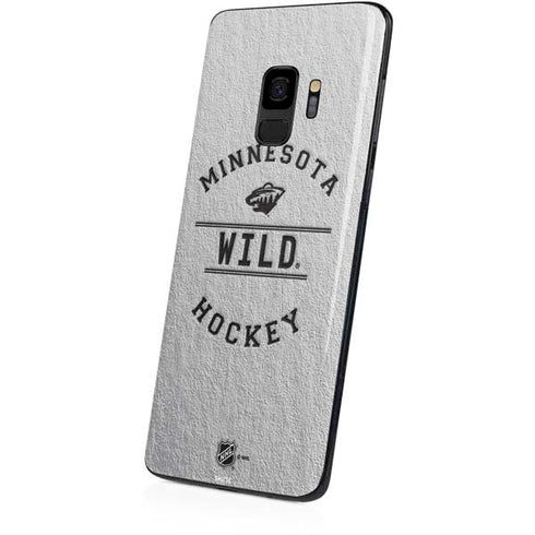 NHL Minnesota Wild Black Text Galaxy S9 Skin