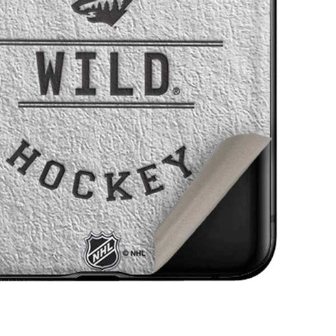 NHL Minnesota Wild Black Text Galaxy Z Flip Skin