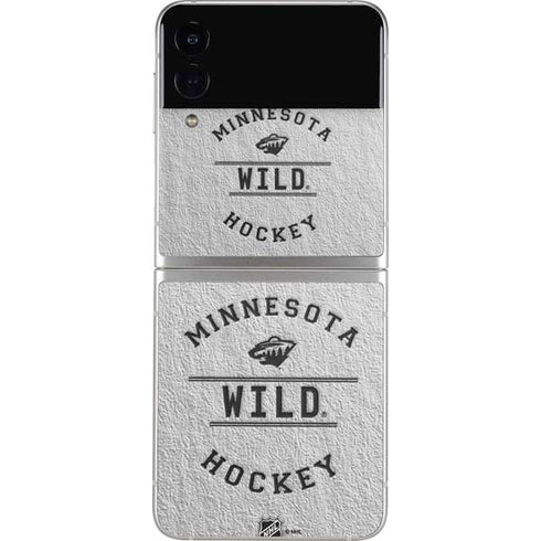 NHL Minnesota Wild Black Text Galaxy Z Flip3 5G Skin